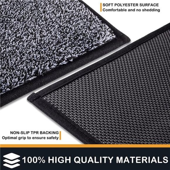 Indoor Door Mat 31.5" x 47", Non-Slip Machine Washable Entrance Rug - Picture 5 of 6